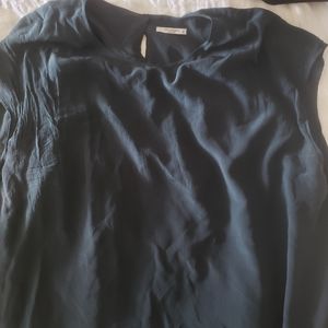 Green silk M.M. Lafleur top size 2x